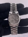 Rolex Datejust Silver Diamond Dial on President Ref 68246 with Papers 1991 - Image 2