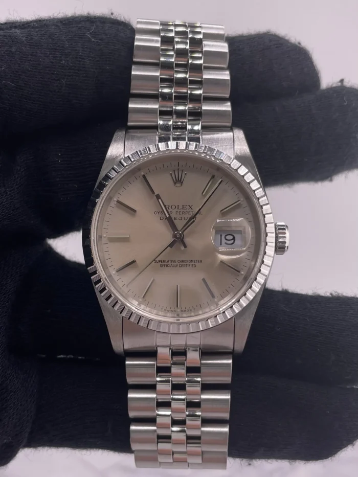 Rolex Datejust Silver Stick Dial on Jubilee Ref. 16030 - Image 2