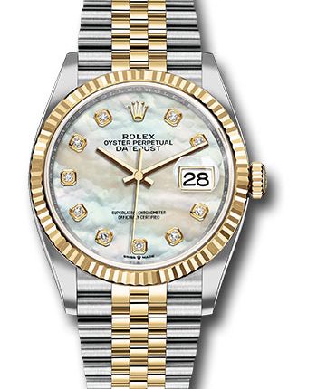 Rolex Datejust White Mother Of Pearl Diamond Dial on Jubilee Ref 126233 with New Style Card Green  2025