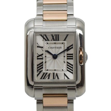 Cartier Tank Anglaise Silver Dial Ref 3485