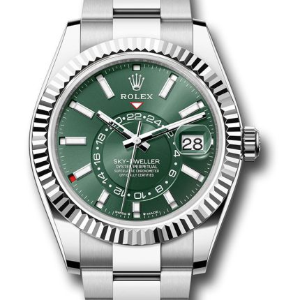 Rolex SkyDweller Mint Green Index Dial on Oyster Ref 336934 with New Style Card White  2025
