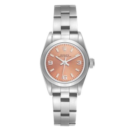 Rolex Oyster Perpetual  Salmon Pink Dial on Oyster  Ref 67180 with Papers  1998