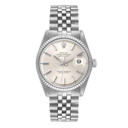 Rolex Datejust  Silver Stick Dial on Jubilee Ref 1603 with Service Papers  1967