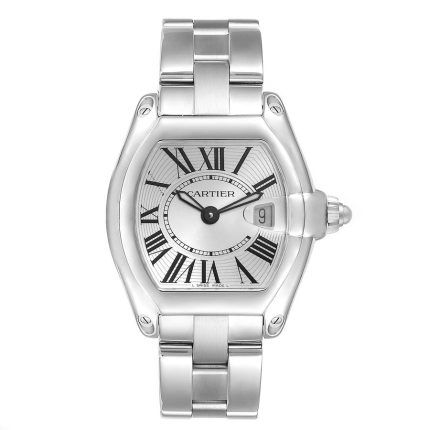 Cartier Roadster Small Silver Roman Dial Ref 2675