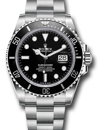 Rolex Submariner Black Dial on Oyster Ref 126610LN with New Style Card Green  2021