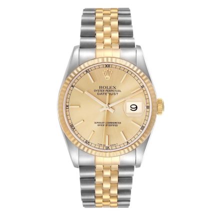 Rolex Datejust Champagne Stick Dial on Jubilee Ref 16233