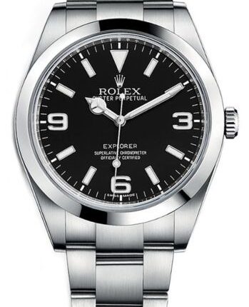 Rolex Explorer I Black Dial on Oyster Ref 214270 with New Style Card White  2017