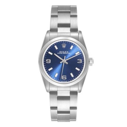 Rolex Oyster Perpetual  Blue Dial on Oyster Ref 77080