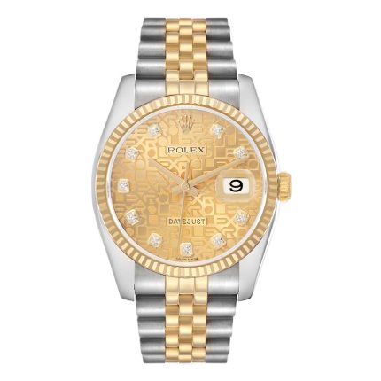 Rolex Datejust Gold Anniversary Diamond Dial Dial on Jubilee Ref 116233