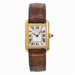 Cartier Tank White Dial on Leather Ref 2442 with Papers  2010