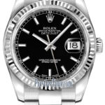 Rolex Datejust Black Dial on Oyster Ref 116234