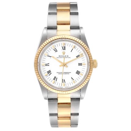Rolex Oyster Perpetual White Roman Dial on Oyster Ref 14233