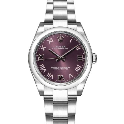 Rolex Oyster Perpetual Purple Roman Dial on Oyster Ref 177200