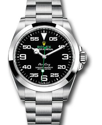 Rolex Airking Black Dial on Oyster Ref 126900 with New Style Card Green  2022