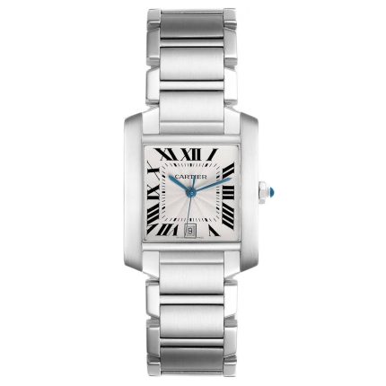 Cartier Tank Francaise White Roman Dial Ref 2302