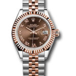 Rolex Datejust Chocolate Roman Dial on Jubilee Ref 279171 with New Style Card Green  2020