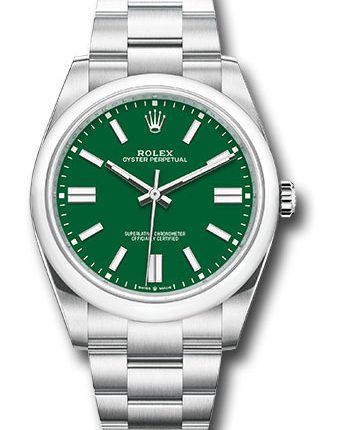 Rolex Oyster Perpetual Green Dial on Oyster Ref 124300 with New Style Card Green  2025