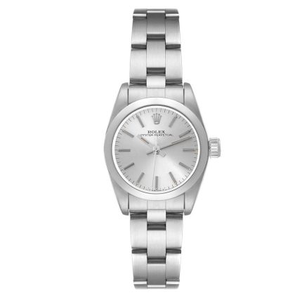 Rolex Oyster Perpetual Silver Stick Dial on Oyster Ref 67180