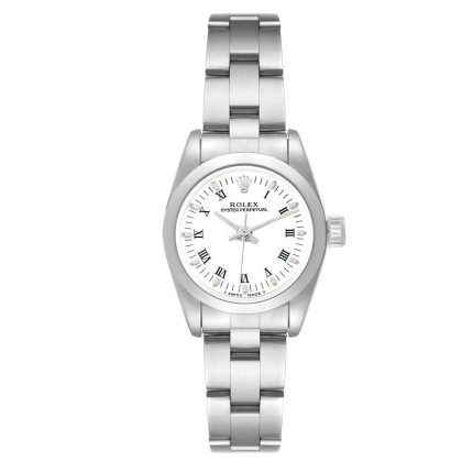 Rolex Oyster Perpetual White Roman Dial on Oyster Ref 67180