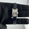 Cartier Tank Americane Silver Roman Dial on Leather  Ref 4056 - Image 2