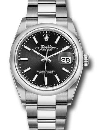 Rolex Datejust Black Index Dial on Oyster Ref 126200 with New Style Card White  2020