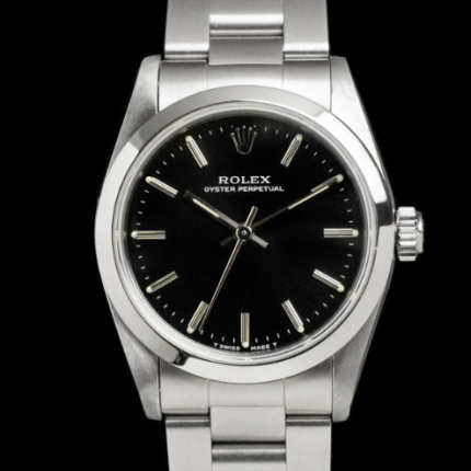 Rolex Oyster Perpetual Black Stick Dial on Oyster Ref 67480