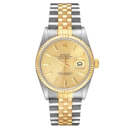 Rolex Datejust Champagne Stick Dial on Jubilee Ref 16013