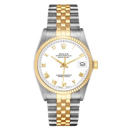 Rolex Datejust White Roman  Dial on Jubilee Ref 16013