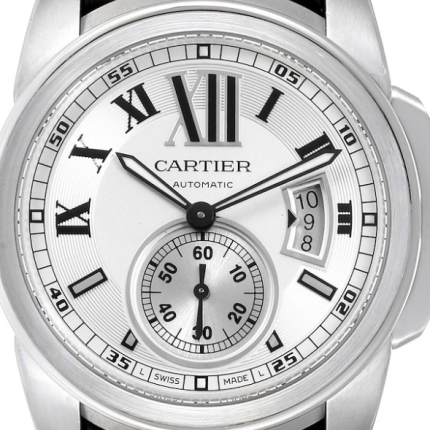Cartier Calibre White Roman Dial Ref 3389