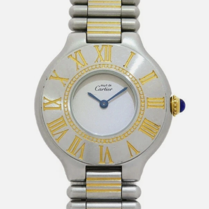 Cartier 21 Must de Cartier White  Dial on 2 Tone Ref 1340