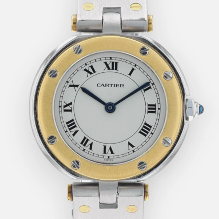 Cartier Santos Ronde White Roman Dial Ref 23239