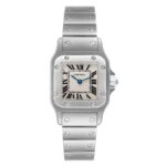 Cartier Santos Galbee Small White Roman Dial Ref 1565