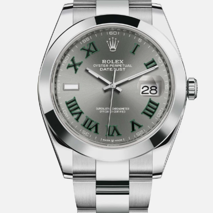 Rolex Datejust  Slate Green Roman Dial on Oyster Ref 126300 with New Style Card Green  2025