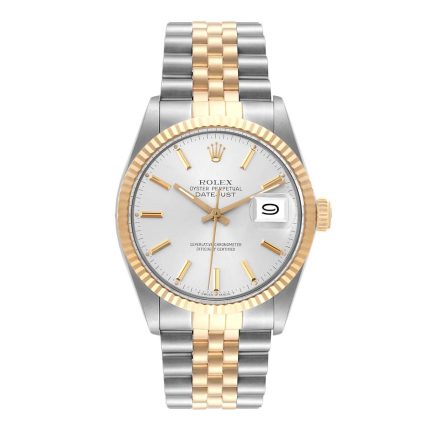 Rolex Datejust Silver With Gold Stick Dial on Jubilee Ref 16013