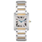 Cartier Tank Francaise Midsize White Roman Dial on 2 Tone Ref 2465