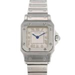 Cartier Santos Galbee White Roman Dial Ref 1565