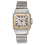 Cartier Santos Galbee Silver Roman Dial Ref 187901