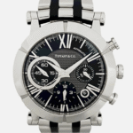 Tiffany & Co. Atlas Gent B/P Black Chrono Dial Ref Z1000.82.12A10A00A with Card  2018