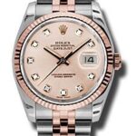 Rolex Datejust Pink Champagne D Iamond Dial on Jubilee Ref 116231