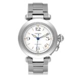 Cartier Pasha C White Arabic W Gold Markers Dial Ref 2324