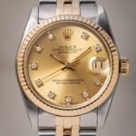 Rolex Datejust Gold Diamond Dial on Jubilee Ref 68273 with Papers  1988