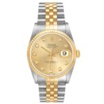Rolex Datejust Gold Diamonds Dial on Jubilee Ref 16233