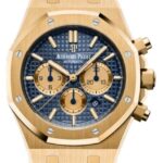 Audemars Piguet Royal Oak Selfwinding Chronograph Blue Dial on Yellow Gold Ref 26331BA.OO.1220BA.01 with Card  2020