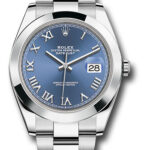 Rolex Datejust 41 Blue Roman Dial on Oyster Ref 126300 with New Style Card Green  2025