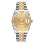 Rolex Datejust Champagne Stick Dial on Jubilee Ref 16233 with Papers  1992