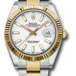 Rolex Datejust White Index Dial on Oyster Ref 126333 with New Style Card White  2017