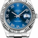 Rolex Datejust Blue Roman Dial on Oyster Ref 116334 with Card Old Green  2011
