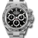 Rolex Daytona Black Dial on Oyster Ref 116520 with New Style Card (White) 2016