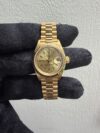 Rolex Datejust Champagne Stick Dial on President Ref 69178 with Papers  1990 - Image 2