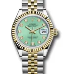 Rolex Datejust Lady Mint Green Diamond Dial on Jubilee Ref 279173 with Card 2017
